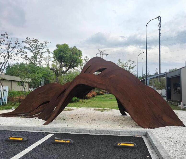 曲水耐候钢板造型