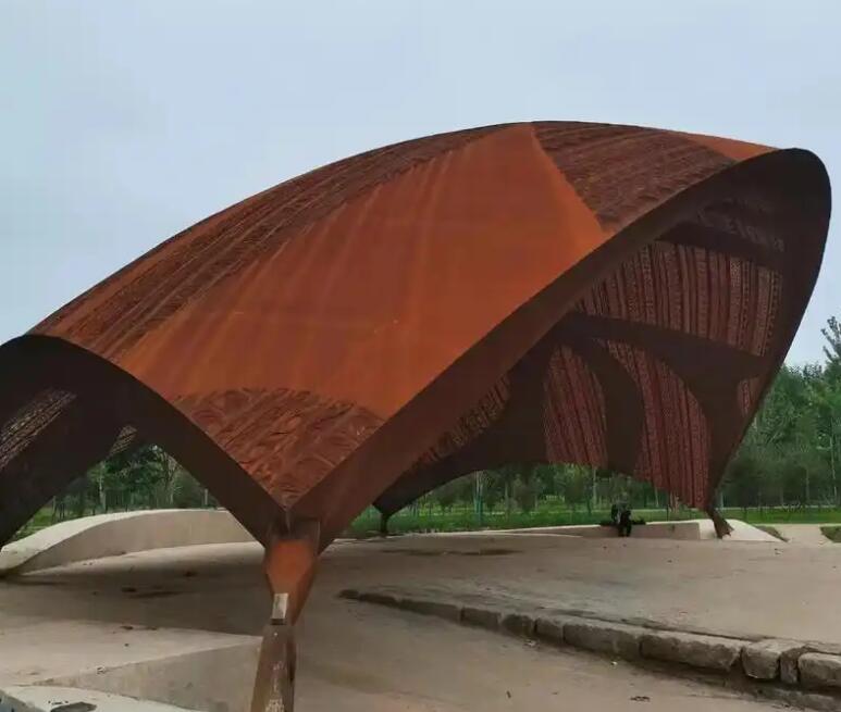 曲水耐候钢幕墙案例